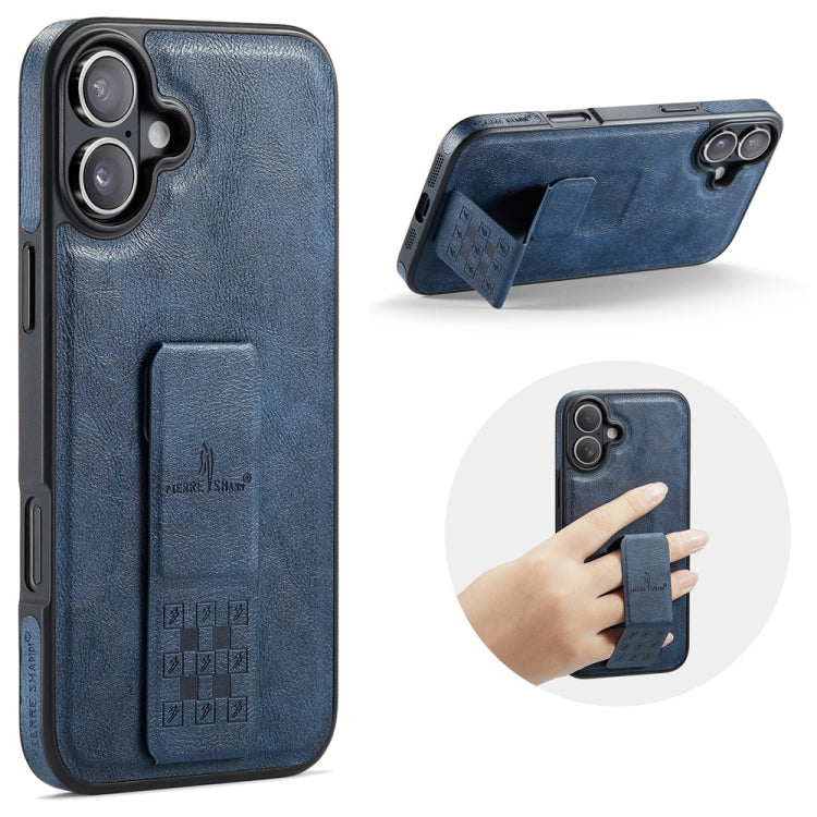 Fierre Shann Oil Wax Cow Leather Holder Back Phone Case, For iPhone 16e, For iPhone 16 Pro Max, For iPhone 16 Pro, For iPhone 16 Plus, For iPhone 16, For iPhone 15 Pro Max, For iPhone 15 Pro, For iPhone 15 Plus