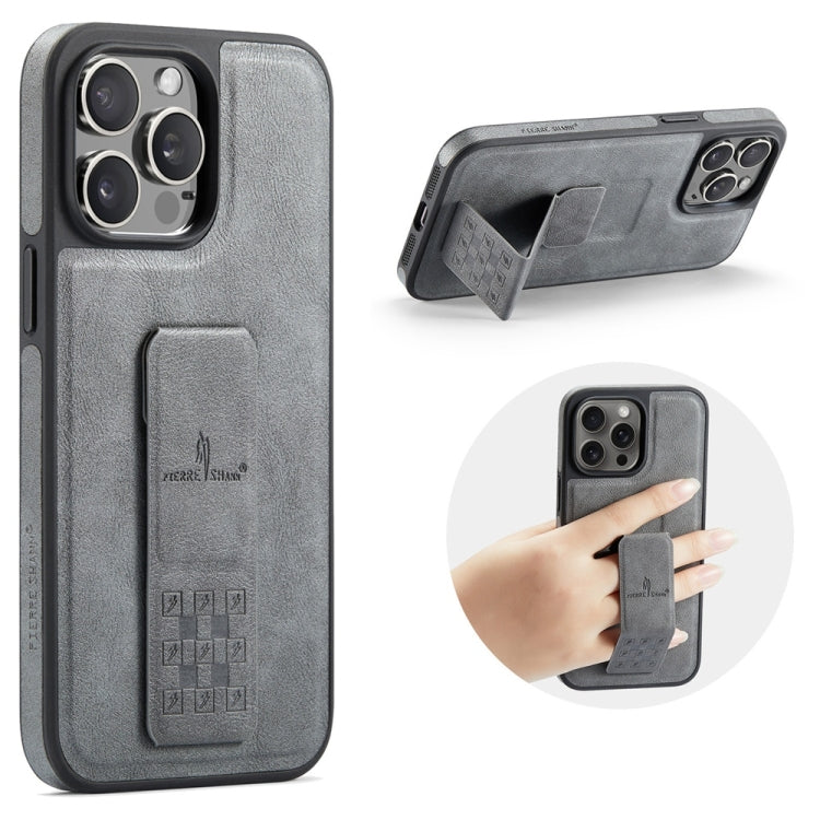 Fierre Shann Oil Wax Cow Leather Holder Back Phone Case, For iPhone 16e, For iPhone 16 Pro Max, For iPhone 16 Pro, For iPhone 16 Plus, For iPhone 16, For iPhone 15 Pro Max, For iPhone 15 Pro, For iPhone 15 Plus