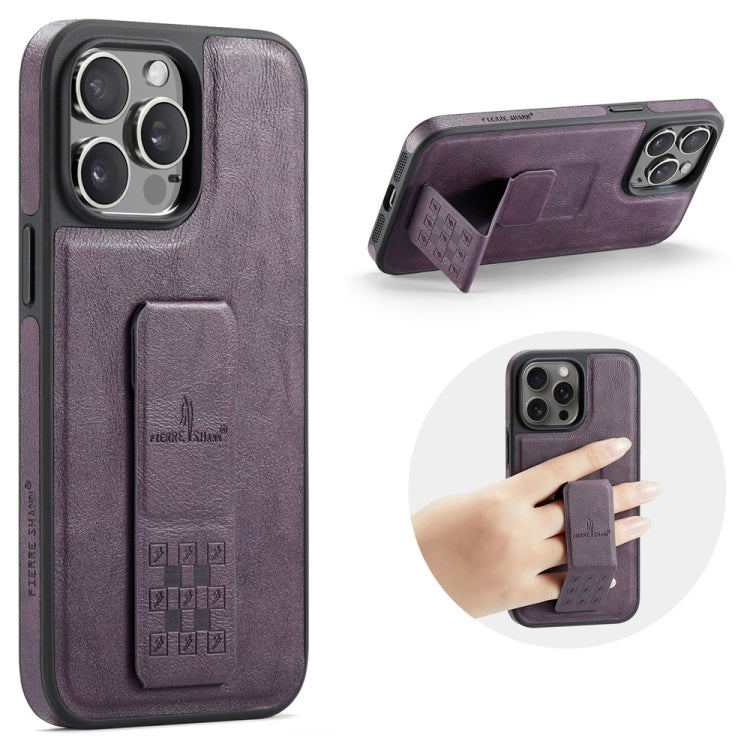 Fierre Shann Oil Wax Cow Leather Holder Back Phone Case, For iPhone 16e, For iPhone 16 Pro Max, For iPhone 16 Pro, For iPhone 16 Plus, For iPhone 16, For iPhone 15 Pro Max, For iPhone 15 Pro, For iPhone 15 Plus