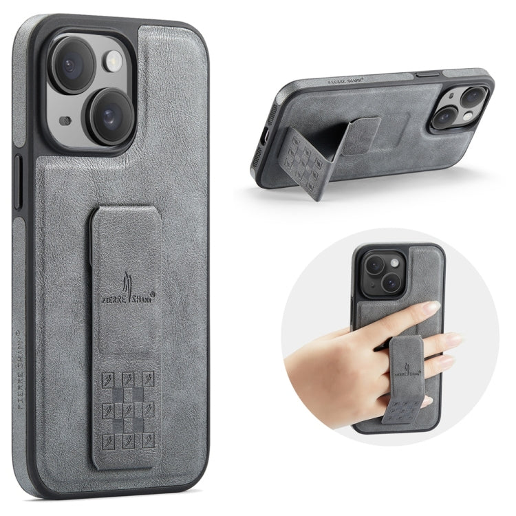 Fierre Shann Oil Wax Cow Leather Holder Back Phone Case, For iPhone 16e, For iPhone 16 Pro Max, For iPhone 16 Pro, For iPhone 16 Plus, For iPhone 16, For iPhone 15 Pro Max, For iPhone 15 Pro, For iPhone 15 Plus