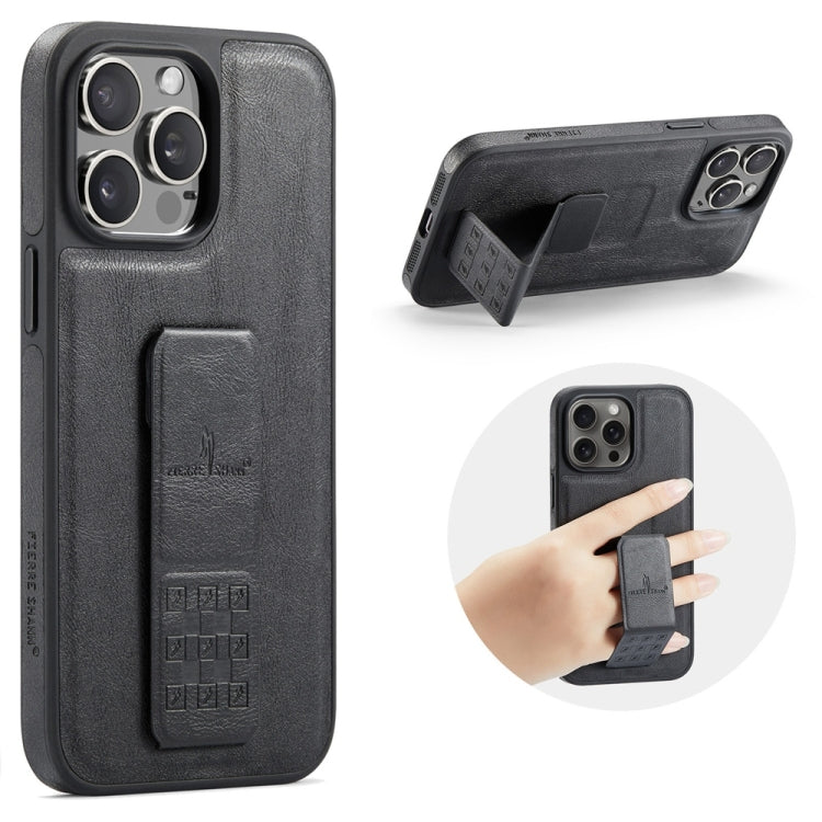 Fierre Shann Oil Wax Cow Leather Holder Back Phone Case, For iPhone 15, For iPhone 14 Plus, For iPhone 14, For iPhone 14 Pro, For iPhone 14 Pro Max, For iPhone 13 Pro Max, For iPhone 13 Pro, For iPhone 13