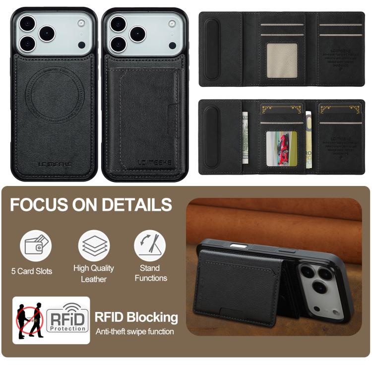 LC.IMEEKE L5 Series Detachable RFID Card Bag Magsafe Phone Case