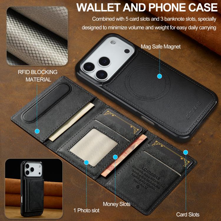 LC.IMEEKE L5 Series Detachable RFID Card Bag Magsafe Phone Case