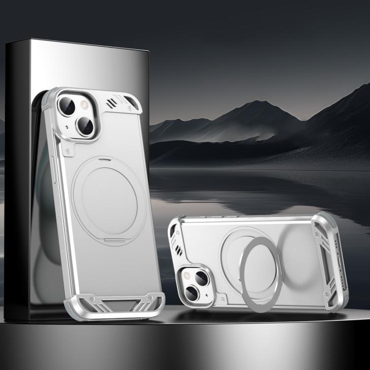 R-JUST RJ63-1 Frameless Aroma Mecha MagSafe Holder Phone Case, For iPhone 13