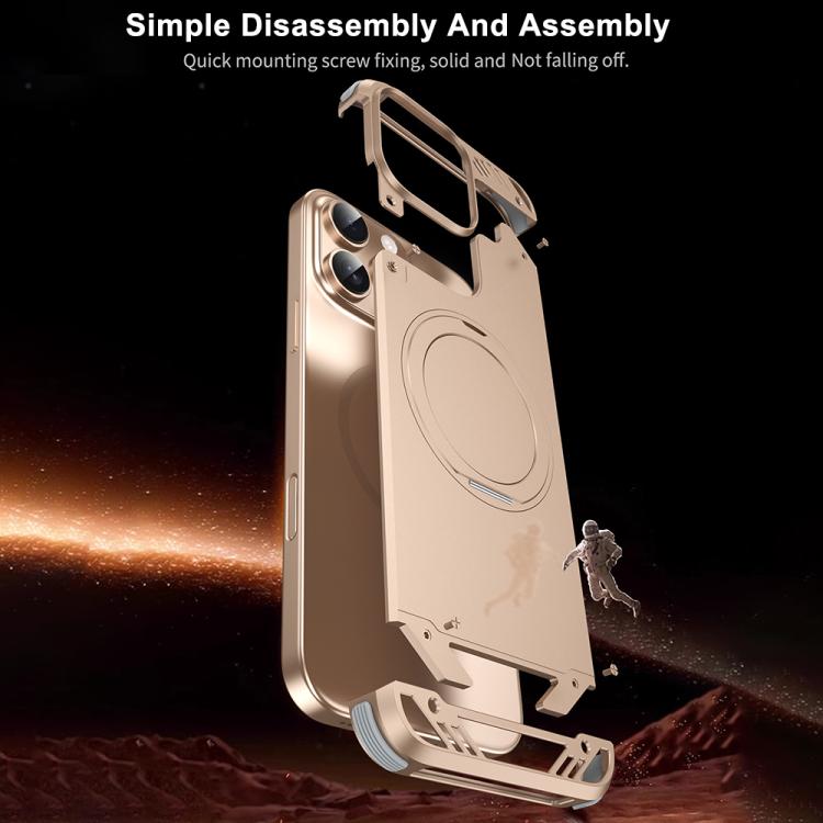R-JUST RJ63-1 Frameless Aroma Mecha MagSafe Holder Phone Case, For iPhone 13
