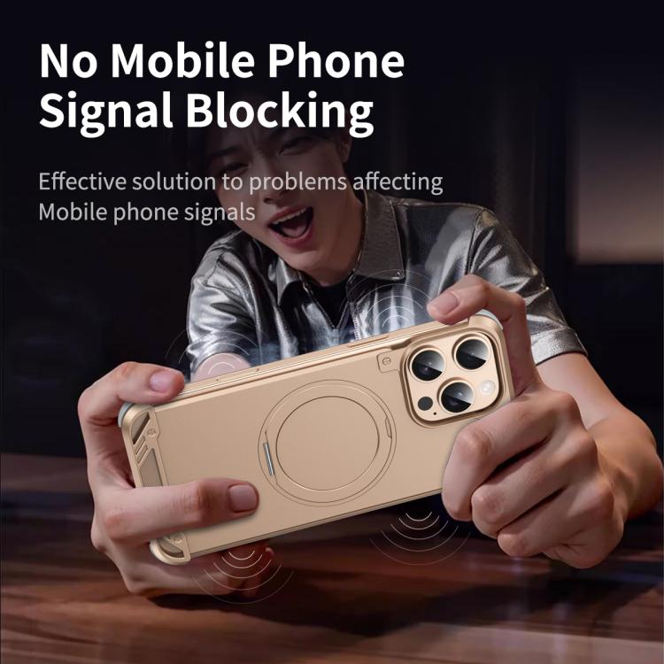 R-JUST RJ63-1 Frameless Aroma Mecha MagSafe Holder Phone Case, For iPhone 13
