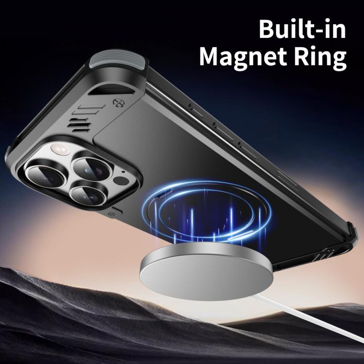 R-JUST RJ63-1 Frameless Aroma Mecha MagSafe Holder Phone Case, For iPhone 13
