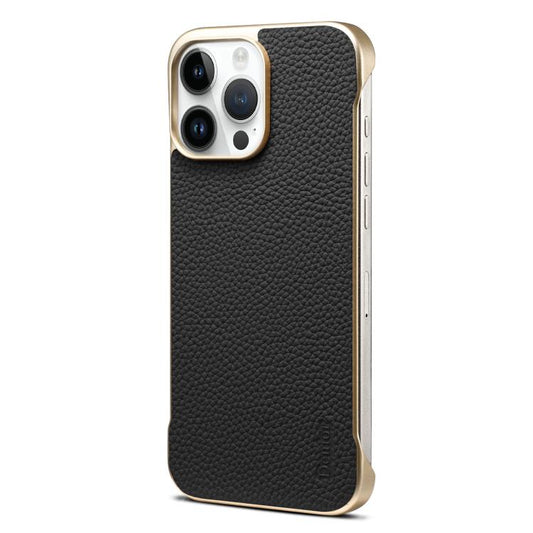 Denior A20 Genuine Leather Litchi Texture MagSafe Frameless Phone Case, For iPhone 16 Pro Max, For iPhone 16 Pro, For iPhone 16 Plus, For iPhone 16, For iPhone 15 Pro Max, For iPhone 15 Pro, For iPhone 15 Plus / 14 Plus, For iPhone 15, For iPhone 14 / ...