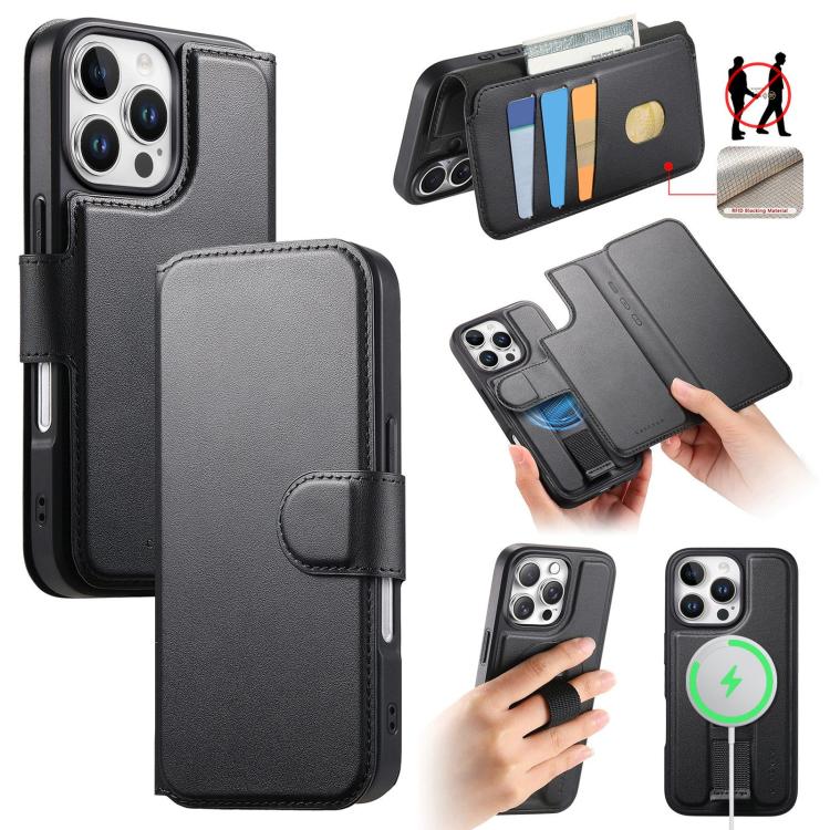 CaseNeo Finger Grip Strap MagSafe Leather Phone Case, For iPhone 16e, For iPhone 16 Pro Max, For iPhone 16 Pro, For iPhone 16 Plus, For iPhone 16, For iPhone 15 Pro Max, For iPhone 15 Pro, For iPhone 15 Plus / 14 Plus