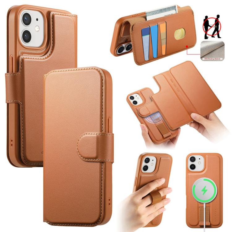 CaseNeo Finger Grip Strap MagSafe Leather Phone Case, For iPhone 15, For iPhone 14 / 13, For iPhone 14 Pro, For iPhone 14 Pro Max, For iPhone 13 Pro Max, For iPhone 13 Pro, For iPhone 12 / 12 Pro, For iPhone 12 Pro Max