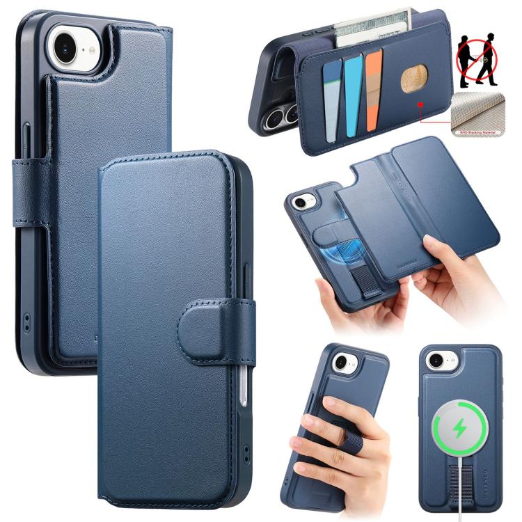 CaseNeo Finger Grip Strap MagSafe Leather Phone Case, For iPhone 16e, For iPhone 16 Pro Max, For iPhone 16 Pro, For iPhone 16 Plus, For iPhone 16, For iPhone 15 Pro Max, For iPhone 15 Pro, For iPhone 15 Plus / 14 Plus