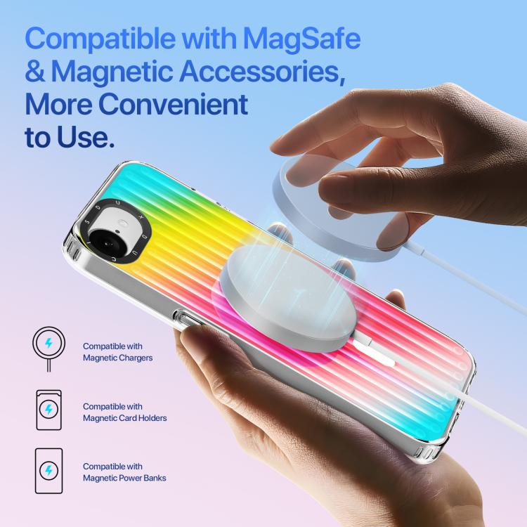 DUX DUCIS ZEST Series Colorful Gradient MagSafe Magnetic Phone Case, For iPhone 16e, For iPhone 16 Pro Max, For iPhone 16 Pro