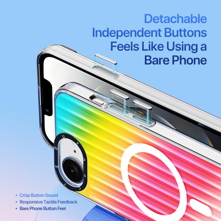DUX DUCIS ZEST Series Colorful Gradient MagSafe Magnetic Phone Case, For iPhone 16e, For iPhone 16 Pro Max, For iPhone 16 Pro