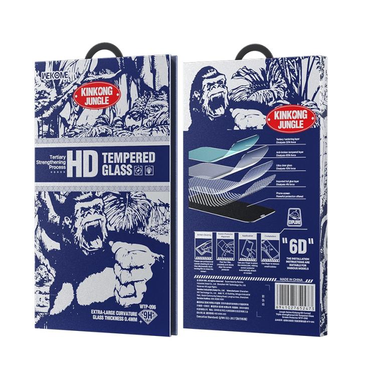 WK WTP-096 Jungle Series Kinkong 6D Curved HD Tempered Glass Film, For iPhone 15 Pro