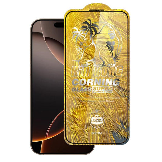 WK WTP-102 Jungle Series Kinkong Corning 9D Curved HD Tempered Glass Film, For iPhone 16 Pro Max, For iPhone 16 Pro, For iPhone 16 Plus / 15 Plus, For iPhone 16 / 15, For iPhone 15 Pro Max, For iPhone 15 Pro