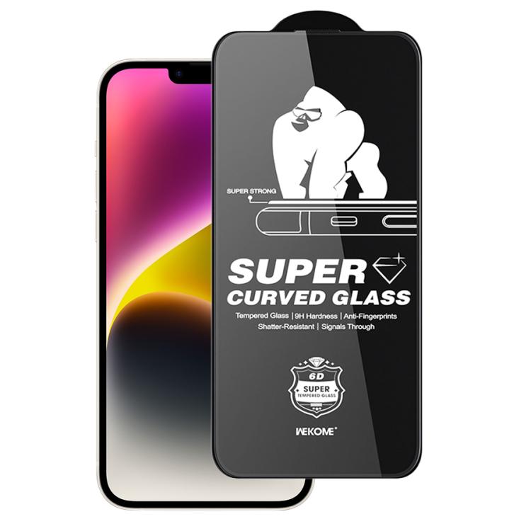 WK WTP-107 Kings KinKong 0.33mm 6D Curved HD Tempered Glass Film, No Black Frame, For iPhone 16 Pro Max, For iPhone 16 Pro, For iPhone 16 Plus / 15 Plus, For iPhone 16 / 15, For iPhone 15 Pro Max, For iPhone 15 Pro, For iPhone 13 Pro Max / 14 Plus�����...