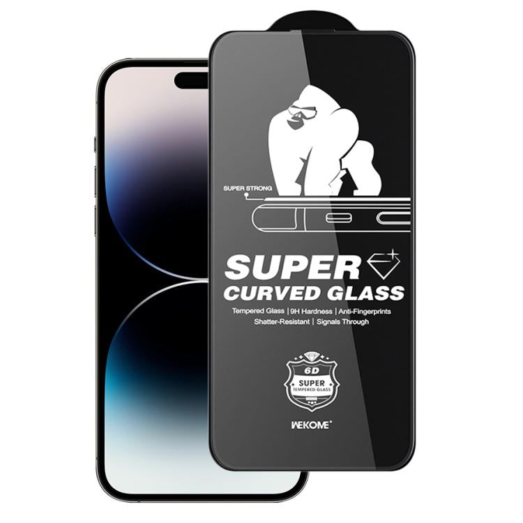 WK WTP-107 Kings KinKong 0.33mm 6D Curved HD Tempered Glass Film, No Black Frame, For iPhone 16 Pro Max, For iPhone 16 Pro, For iPhone 16 Plus / 15 Plus, For iPhone 16 / 15, For iPhone 15 Pro Max, For iPhone 15 Pro, For iPhone 13 Pro Max / 14 Plus�����...