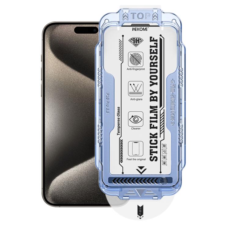 WK WTP-115 Easy Install 6D Curved Ultra-Fine Edge HD Tempered Glass Film, For iPhone 16 Pro Max, For iPhone 16 Pro, For iPhone 16 Plus / 15 Plus, For iPhone 16 / 15, For iPhone 15 Pro Max, For iPhone 15 Pro, For iPhone 13 Pro Max / 14 Plus�������������...