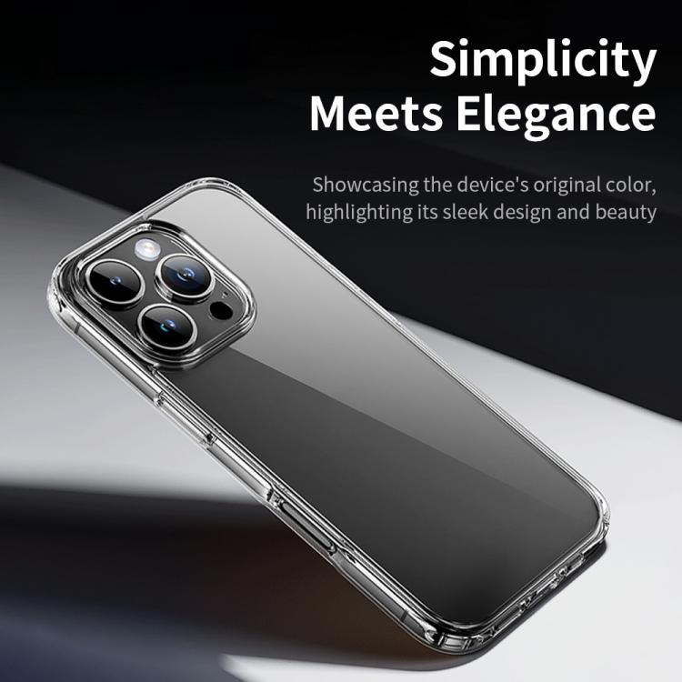 ROCK Pure Series Clear PC Hybrid TPU Phone Case, For iPhone 16 Pro Max, For iPhone 16 Pro, For iPhone 16 Plus, For iPhone 16