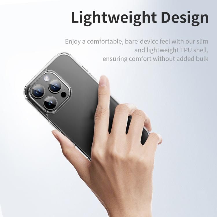 ROCK Pure Series Clear PC Hybrid TPU Phone Case, For iPhone 16 Pro Max, For iPhone 16 Pro, For iPhone 16 Plus, For iPhone 16