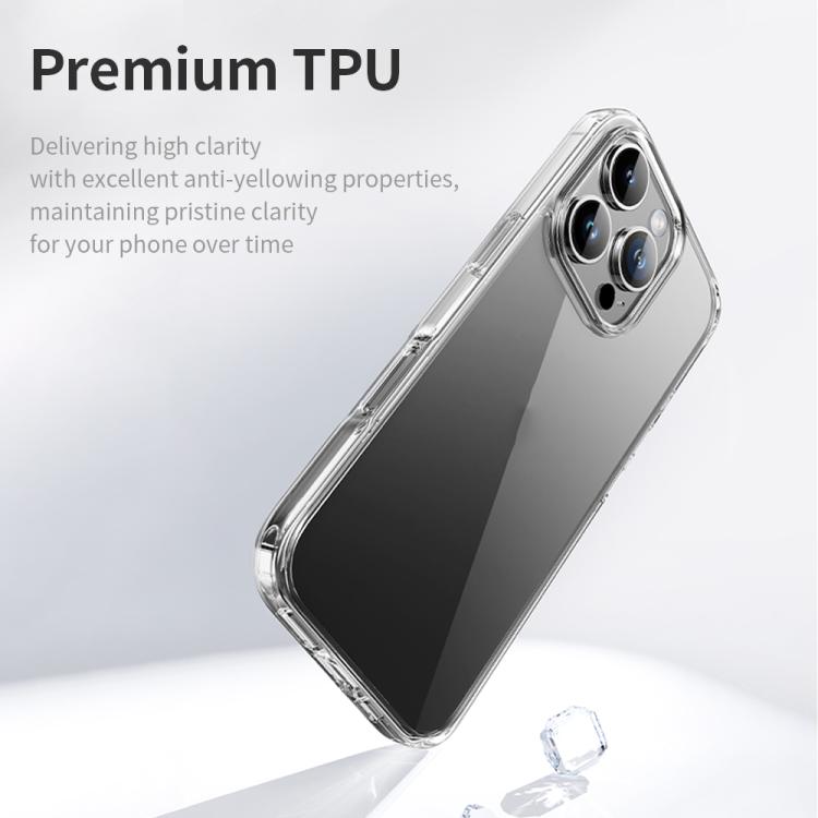 ROCK Pure Series Clear PC Hybrid TPU Phone Case, For iPhone 16 Pro Max, For iPhone 16 Pro, For iPhone 16 Plus, For iPhone 16