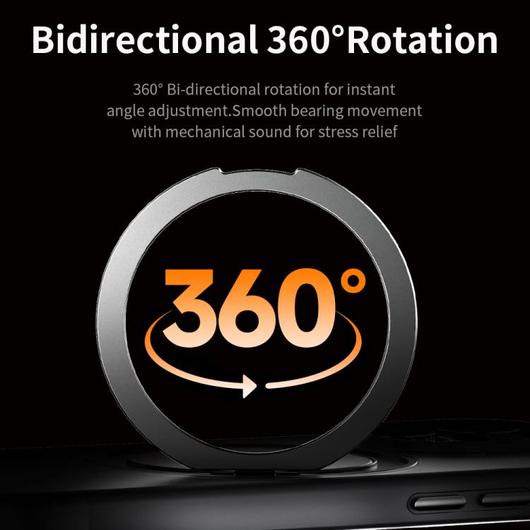 ROCK YouDun Series Skin Feel Rotating MagSafe Holder PC Hybrid TPU Phone Case, For iPhone 16 Pro Max