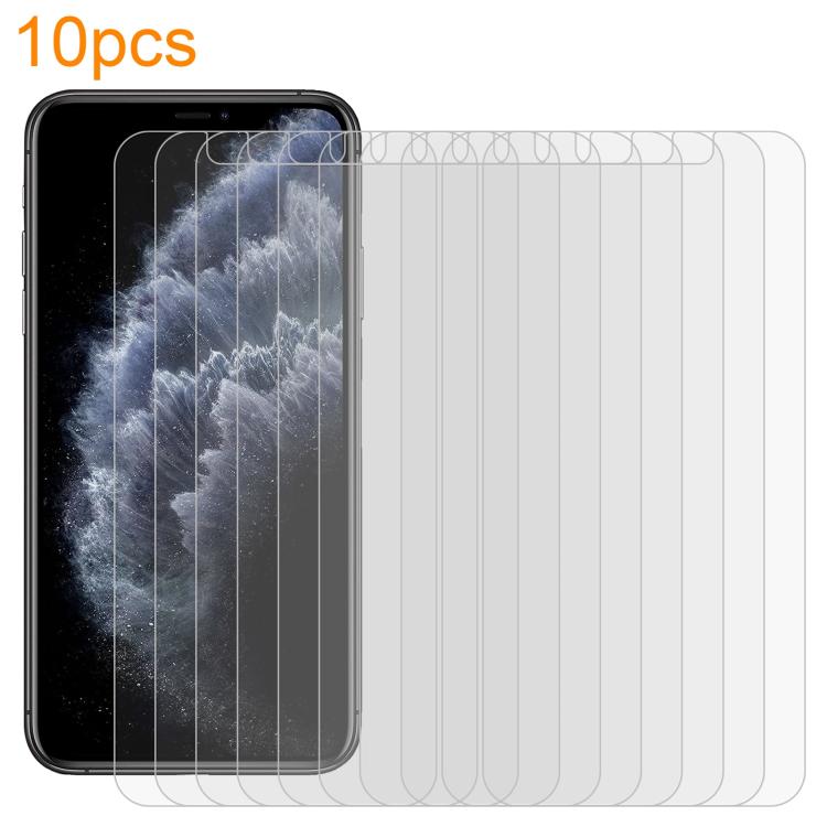 10pcs xDfind 0.26mm 9H 2.5D Middle Aluminum Tempered Glass Film, For iPhone 16e / 13 / 13 Pro, For iPhone 16 Pro Max, For iPhone 16 Pro, For iPhone 16 Plus, For iPhone 16, For iPhone 15 Plus / 15 Pro Max, For iPhone 15 / 15 Pro, For iPhone 14 Plus�����...