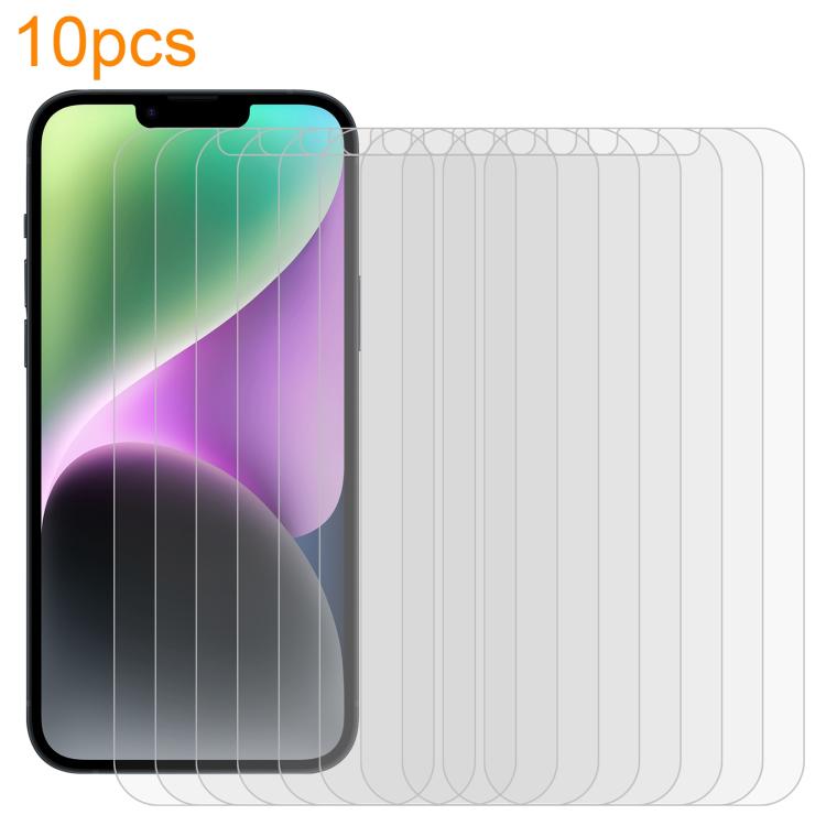 10pcs xDfind 0.26mm 9H 2.5D Middle Aluminum Tempered Glass Film, For iPhone 16e / 13 / 13 Pro, For iPhone 16 Pro Max, For iPhone 16 Pro, For iPhone 16 Plus, For iPhone 16, For iPhone 15 Plus / 15 Pro Max, For iPhone 15 / 15 Pro, For iPhone 14 Plus�����...