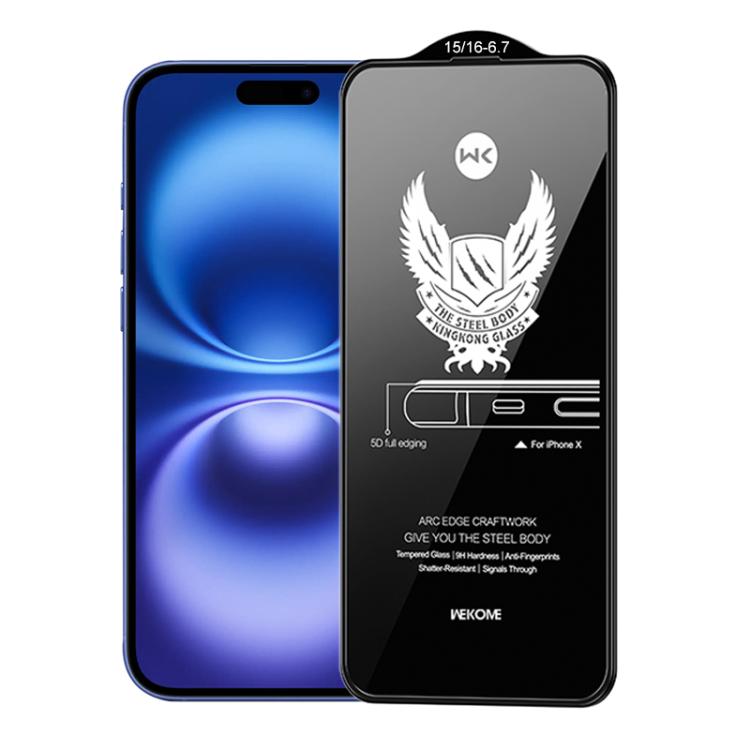 WK WTP-012 KinKong 0.25mm 9H 4D Curved Privacy Tempered Glass Film, For iPhone 16 Pro Max, For iPhone 16 Pro, For iPhone 16 Plus / 15 Plus, For iPhone 16 / 15, For iPhone 15 Pro Max, For iPhone 15 Pro, For iPhone 13 Pro Max / 14 Plus�������������������...