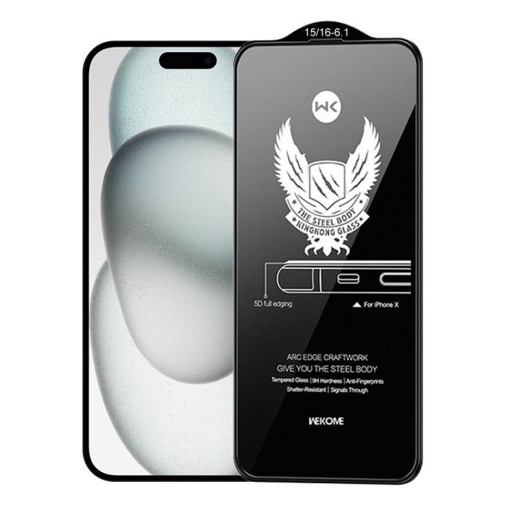 WK WTP-012 KinKong 0.25mm 9H 4D Curved Privacy Tempered Glass Film, For iPhone 16 Pro Max, For iPhone 16 Pro, For iPhone 16 Plus / 15 Plus, For iPhone 16 / 15, For iPhone 15 Pro Max, For iPhone 15 Pro, For iPhone 13 Pro Max / 14 Plus�������������������...