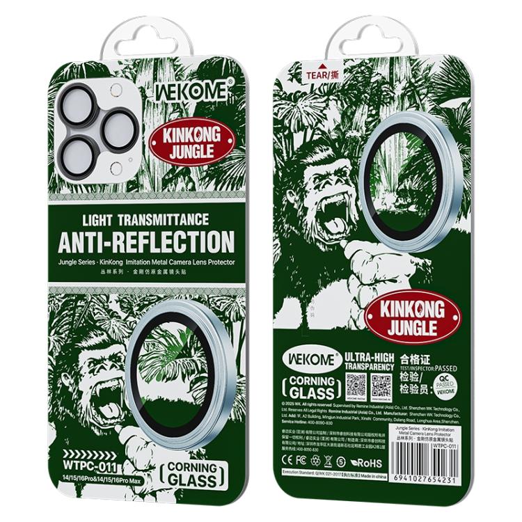 WTPC-011 Jungle Series Kinkong Imitation Metal Camera Lens Protector Film, For iPhone 16 Pro / 16 Pro Max