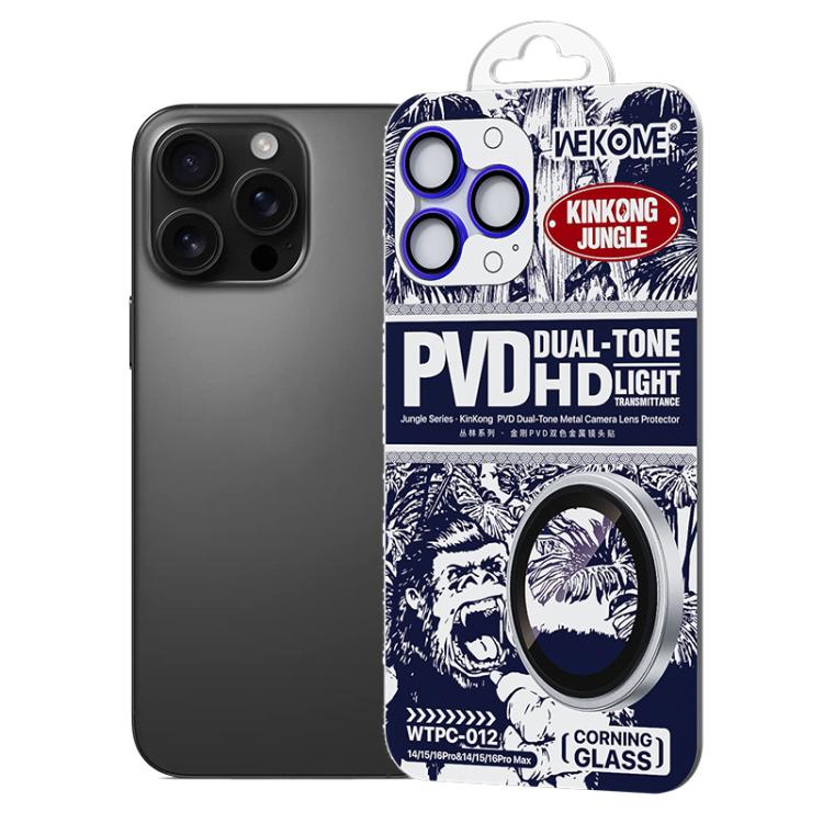 WK WTPC-012 Jungle Series Kinkong PVD Dual-color Metal Lens Protector Film, For iPhone 16 Pro / 16 Pro Max