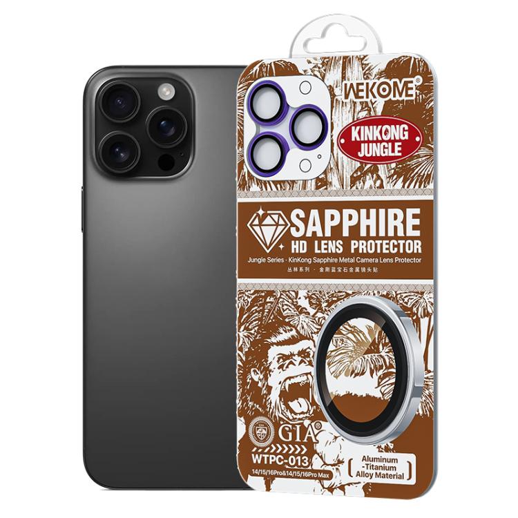 WK WTPC-013 Jungle Series Kinkong Sapphire Metal Camera Lens Protector Film, For iPhone 16 Pro / 16 Pro Max