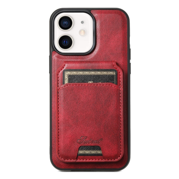 Suteni H15 MagSafe Oil Eax Leather Detachable Wallet Back Phone Case, For iPhone 13 Pro, For iPhone 13, For iPhone 12, For iPhone 12 Pro Max, For iPhone 12 Pro