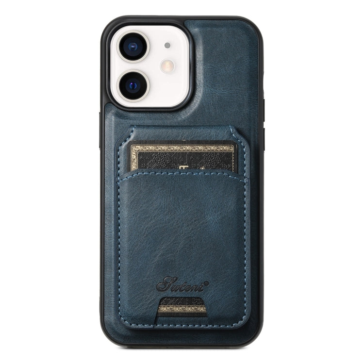 Suteni H15 MagSafe Oil Eax Leather Detachable Wallet Back Phone Case, For iPhone 13 Pro, For iPhone 13, For iPhone 12, For iPhone 12 Pro Max, For iPhone 12 Pro