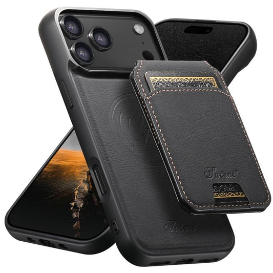 Suteni H16 Litchi Texture Leather Detachable Wallet Back Phone Case, For iPhone 17 Pro Max, For iPhone 17 Pro, For iPhone 17, For iPhone 17 Air, For iPhone 16e, For iPhone 16 Pro Max, For iPhone 16 Pro, For iPhone 16 Plus, For iPhone 16����������������...