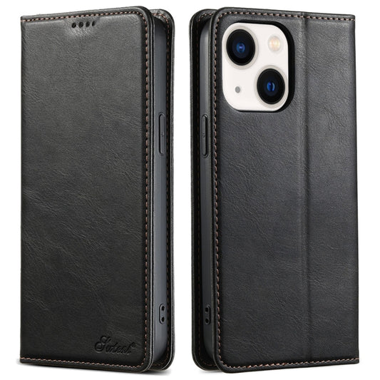Suteni J02 Oil Wax Wallet Leather Phone Case, For iPhone 14, For iPhone 14 Pro, For iPhone 14 Pro Max, For iPhone 13 Pro Max, For iPhone 13 Pro, For iPhone 13, For iPhone 13 mini, For iPhone 12 Pro Max, For iPhone 12 / 12 Pro