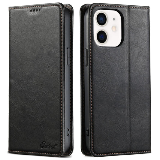 Suteni J02 Oil Wax Wallet Leather Phone Case, For iPhone 12 mini, For iPhone 11 Pro Max, For iPhone 11, For iPhone 11 Pro, For iPhone XR, For iPhone XS Max, For iPhone 7 / 8 / SE 2022, For iPhone X / XS, For iPhone 7 Plus / 8 Plus