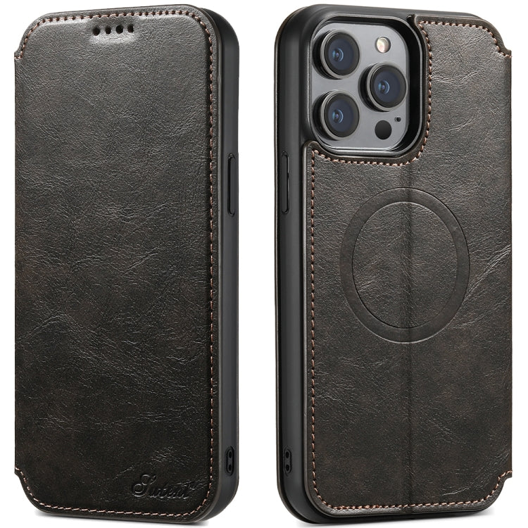 Suteni J05 Leather Magnetic MagSafe Phone Case, For iPhone 17 Pro Max, For iPhone 17 Pro, For iPhone 17, For iPhone 17 AIr, For iPhone 16 Pro Max, For iPhone 16 Pro, For iPhone 16 Plus, For iPhone 16, For iPhone 15 Pro Max, For iPhone 15 Pro�����������...