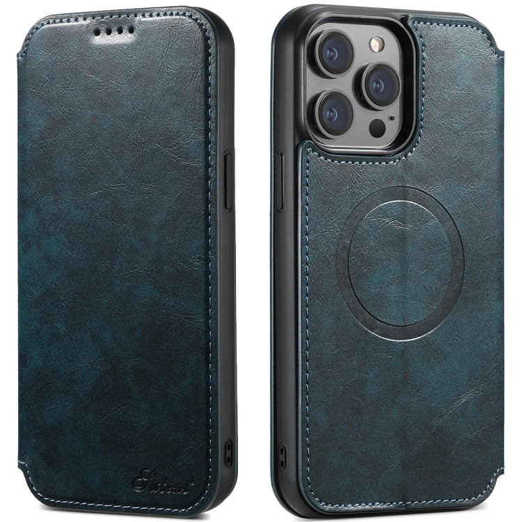 Suteni J05 Leather Magnetic MagSafe Phone Case, For iPhone 17 Pro Max, For iPhone 17 Pro, For iPhone 17, For iPhone 17 AIr, For iPhone 16 Pro Max, For iPhone 16 Pro, For iPhone 16 Plus, For iPhone 16, For iPhone 15 Pro Max, For iPhone 15 Pro�����������...