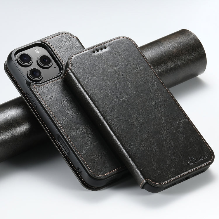 Suteni J05 Leather Magnetic MagSafe Phone Case, For iPhone 17 Pro Max, For iPhone 17 Pro, For iPhone 17, For iPhone 17 AIr, For iPhone 16 Pro Max, For iPhone 16 Pro, For iPhone 16 Plus, For iPhone 16, For iPhone 15 Pro Max, For iPhone 15 Pro�����������...