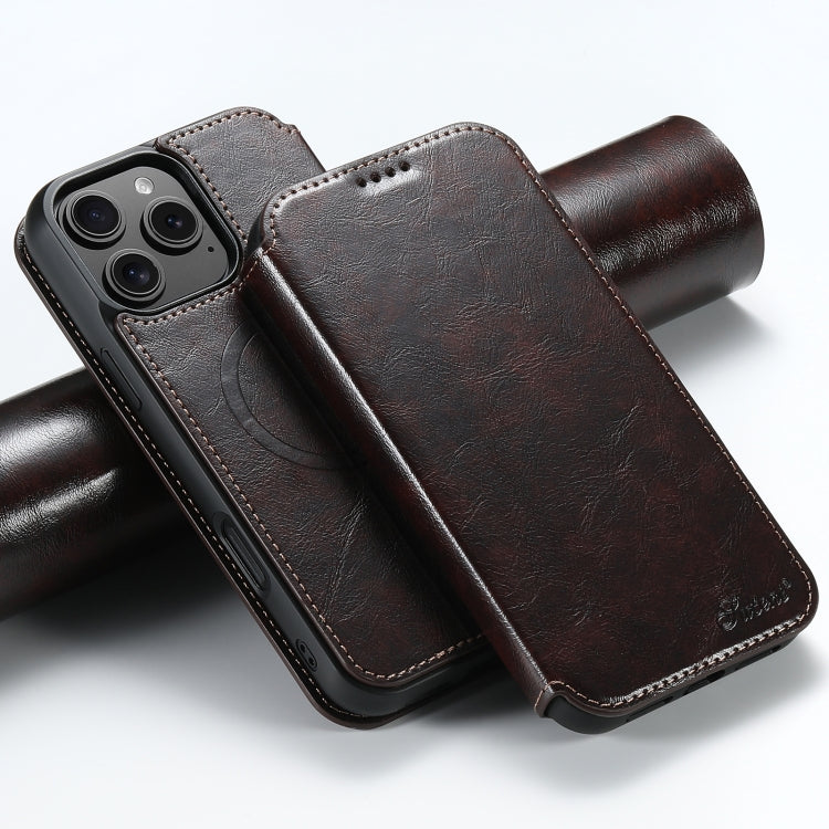 Suteni J05 Leather Magnetic MagSafe Phone Case, For iPhone 17 Pro Max, For iPhone 17 Pro, For iPhone 17, For iPhone 17 AIr, For iPhone 16 Pro Max, For iPhone 16 Pro, For iPhone 16 Plus, For iPhone 16, For iPhone 15 Pro Max, For iPhone 15 Pro�����������...