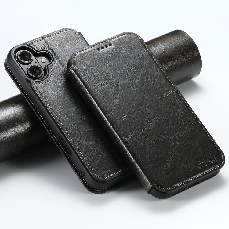 Suteni J05 Leather Magnetic MagSafe Phone Case, For iPhone 17 Pro Max, For iPhone 17 Pro, For iPhone 17, For iPhone 17 AIr, For iPhone 16 Pro Max, For iPhone 16 Pro, For iPhone 16 Plus, For iPhone 16, For iPhone 15 Pro Max, For iPhone 15 Pro�����������...