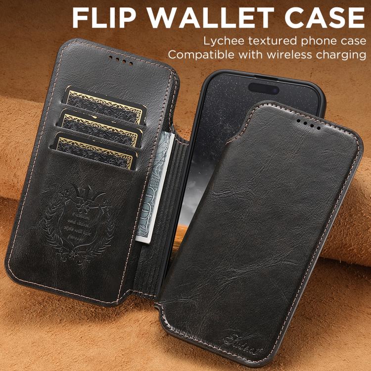 Suteni J05 Leather Magnetic MagSafe Phone Case, For iPhone 17 Pro Max, For iPhone 17 Pro, For iPhone 17, For iPhone 17 AIr, For iPhone 16 Pro Max, For iPhone 16 Pro, For iPhone 16 Plus, For iPhone 16, For iPhone 15 Pro Max, For iPhone 15 Pro�����������...