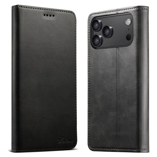 Suteni Calf Texture Horizontal Flip Leather Phone Case, For iPhone 17 Pro Max, For iPhone 17 Pro, For iPhone 17, For iPhone 17 Air, For iPhone 16e, For iPhone 16 Pro Max, For iPhone 16 Pro, For iPhone 16 Plus, For iPhone 16, For iPhone 15 Pro Max������...