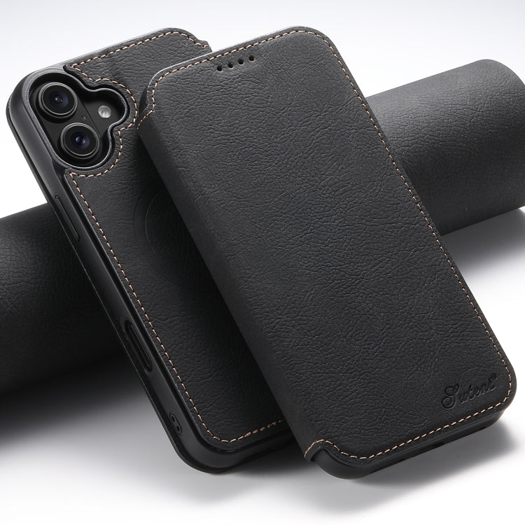 Suteni J06 Retro Matte Litchi Texture Leather MagSafe Phone Case, For iPhone 17 Pro Max, For iPhone 17 Pro, For iPhone 17, For iPhone 17 Air, For iPhone 16 Pro Max, For iPhone 16 Pro, For iPhone 16 Plus, For iPhone 16, For iPhone 15 Pro Max������������...