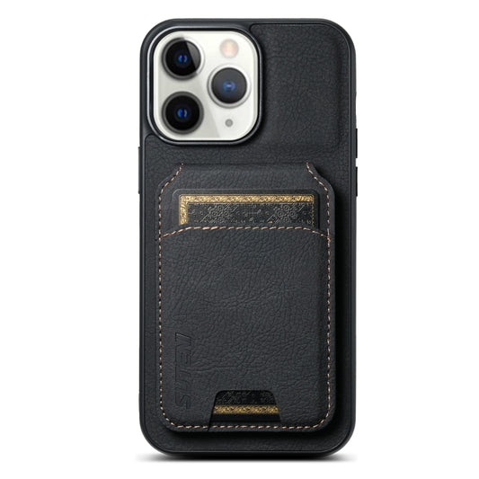 Suteni H02 Litchi Leather Card Wallet Stand Back Phone Case, For iPhone 11 Pro Max, For iPhone 11, For iPhone 11 Pro, For iPhone XR, For iPhone XS Max, For iPhone X / XS
