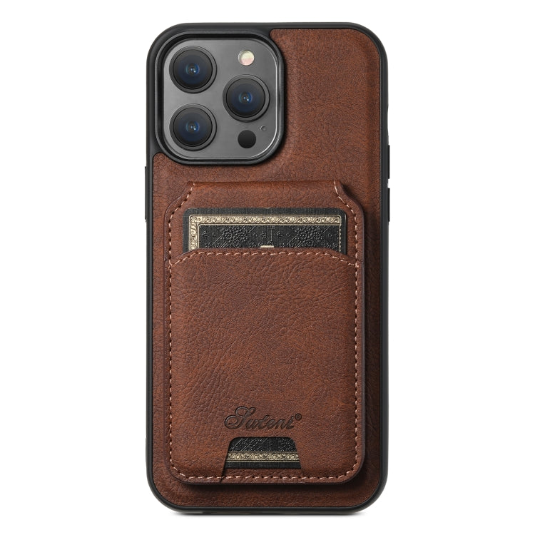 Suteni H17 Litchi Texture Leather MagSafe Detachable Wallet Phone Case, For iPhone 15, For iPhone 14 Plus, For iPhone 14, For iPhone 14 Pro, For iPhone 14 Pro Max, For iPhone 13 Pro Max, For iPhone 13 Pro, For iPhone 13, For iPhone 12������������������...