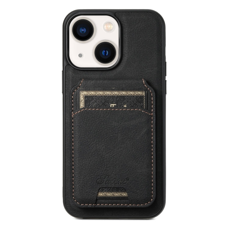 Suteni H17 Litchi Texture Leather MagSafe Detachable Wallet Phone Case, For iPhone 15, For iPhone 14 Plus, For iPhone 14, For iPhone 14 Pro, For iPhone 14 Pro Max, For iPhone 13 Pro Max, For iPhone 13 Pro, For iPhone 13, For iPhone 12������������������...