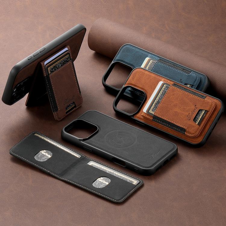 Suteni H17 Litchi Texture Leather MagSafe Detachable Wallet Phone Case, For iPhone 15, For iPhone 14 Plus, For iPhone 14, For iPhone 14 Pro, For iPhone 14 Pro Max, For iPhone 13 Pro Max, For iPhone 13 Pro, For iPhone 13, For iPhone 12������������������...